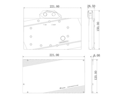 Bykski Full Coverage GPU Water Block and Backplate for GALAXY GeForce RTX 4090 Xingyao (N-GY4090XY-X)