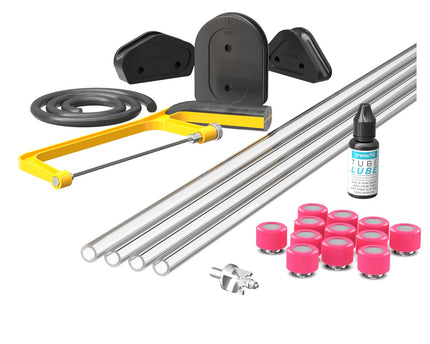 PrimoChill (Complete Kit) 4x 14mm Acrylic/PMMA Tubes, 12x Metrix SX Fitting, Bending Jig/Kit, Cutter and Finishing Bit - UV Pink