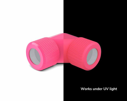 PrimoChill 14mm Rigid SX 90 Degree Fitting Set - PrimoChill - KEEPING IT COOL UV Pink