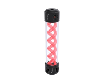 Bykski 50mm Cylindrical DNA Reservoir - Black POM - 260mm w/LED strip (CT-DNA-POM-V2-260) - Red