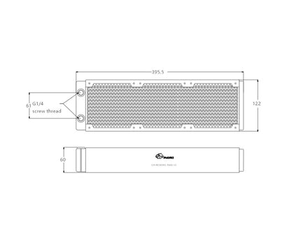 Bykski 360mm x 60mm RC Series Radiator, 120mm x 3, Triple Fan (CR-RD360RC-TK60-V2)