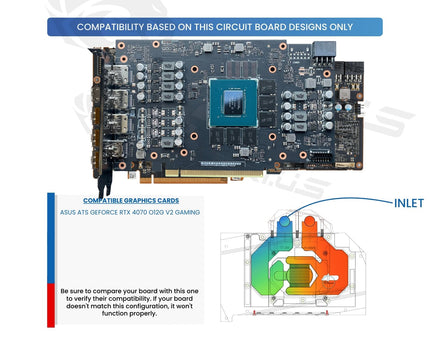 Bykski Full Coverage GPU Water Block and Backplate For ASUS ATS Geforce RTX 4070 O12G V2 Gaming  (N-AS4070ATSV2-X)