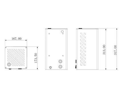 Bykski 240mm External Liquid Cooling Station, 120mm x 2, Dual Fan, Black (B-240-WCD-X)