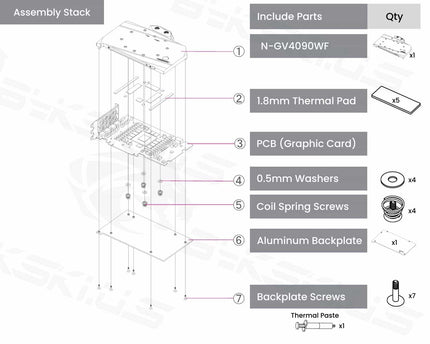 Bykski Full Coverage GPU Water Block and Backplate For Gigabyte RTX 4090 Windforce 24G (N-GV4090WF-X)