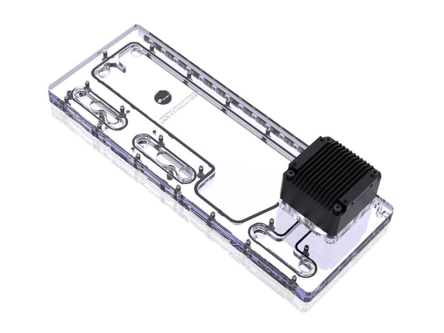 Bykski Distro Plate For Thermaltake A500 TG - PMMA w/ 5v Addressable RGB (RBW) (RGV-TT-A500-TG-P-K) - DDC Pump With Armor