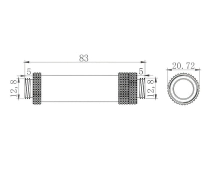 Bykski G 1/4in. SLI/CF Expansion Joint - 83mm-110mm (CC-EXPJ-83-X) - Silver