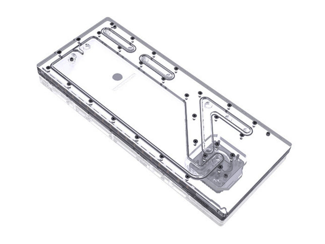 Bykski Distro Plate For LIAN LI ODYSSEY X - PMMA w/ 5v Addressable RGB (RBW) (RGV-LAN-TR-01X-P-K) - DDC Pump With Armor