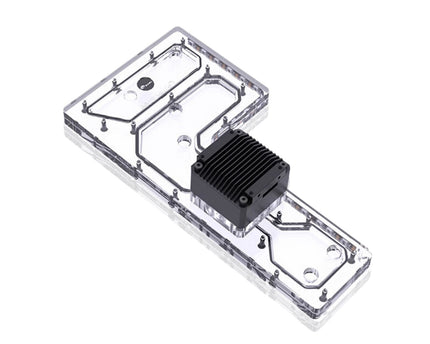 Bykski Distro Plate For PHANTEKS 217 XE - PMMA w/ 5v Addressable RGB(RBW) (RGV-PHA-217-P-K) - DDC Pump With Armor