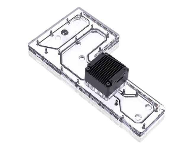 Bykski Distro Plate For PHANTEKS 217 XE - PMMA w/ 5v Addressable RGB(RBW) (RGV-PHA-217-P-K) - DDC Pump With Armor