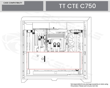 Bykski Dual Distro Plate For Thermaltake CTE C750 PMMA w/ 5v Addressable RGB(RBW) (RGV-TT-C750-A1-P) - No Pump