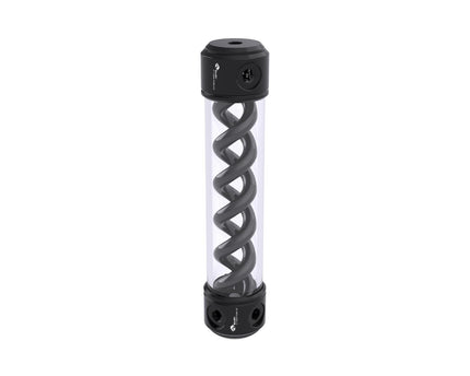 Bykski 50mm Cylindrical DNA Reservoir - Black POM - 260mm w/ LED strip (CT-DNA-POM-V2-260) - Black