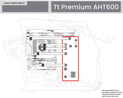 Bykski Distro Plate For Thermaltake Premium AHT600- PMMA w/ 5v Addressable RGB (RBW) (RGV-TT-AHT600-P-K) - DDC Pump With Armor