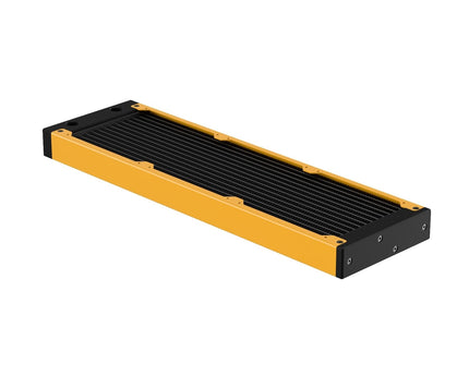 PrimoChill 360SL (30mm) EXIMO Modular Radiator, Black POM, 3x120mm, Triple Fan (R-SL-BK36) Available in 20+ Colors, Assembled in USA and Custom Watercooling Loop Ready - Yellow