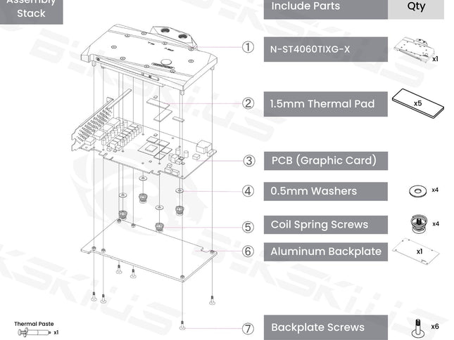 Bykski Full Coverage GPU Water Block and Backplate For ZOTAC GeForce RTX 4060Ti 8GB X GAMING OC (N-ST4060TIXG-X)