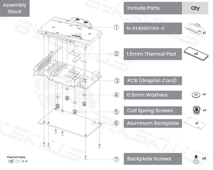 Bykski Full Coverage GPU Water Block and Backplate For ZOTAC GeForce RTX 4060Ti 8GB X GAMING OC (N-ST4060TIXG-X)