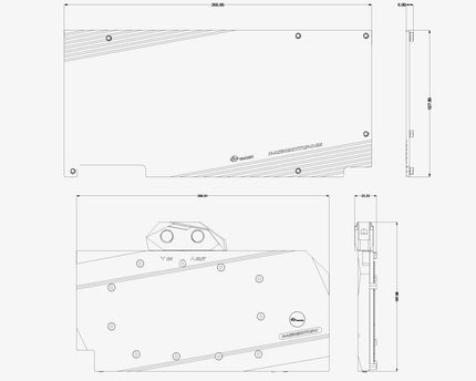 Bykski Full Coverage GPU Water Block and Backplate for ASUS TUF RTX 3090Ti O24G Gaming (N-AS3090TITUF-X)