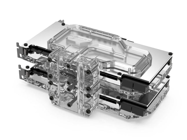 Bykski Dual GPU 40mm SLI/CF Connection Bridge Block for TC Blocks - (B-L3-2WAY-TC)