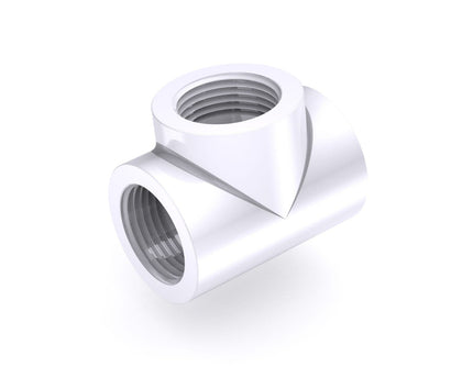 Bykski G 1/4in. Triple Female 90 Degree T Adapter Fitting (CC-TE3-X-V2) - White