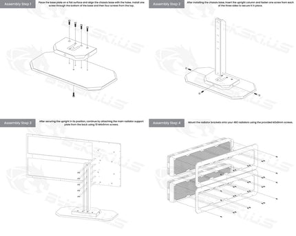 Bykski B-WCTP-X Elevated Performance Water Cooling Showcase Station - Support for Dual 480mm Radiators, and Equipped with Dual Advanced Pump System