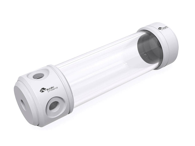 Bykski 50mm Cylindrical Reservoir - White POM - 200mm Total Length (CT-POM-V2)