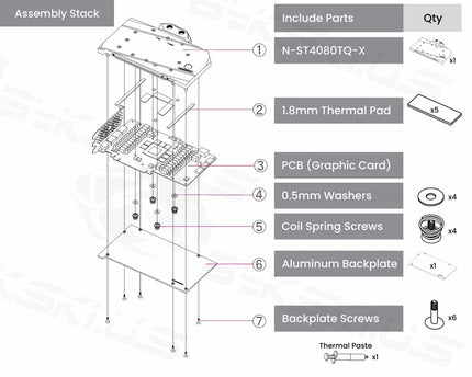 Bykski Full Coverage GPU Water Block and Backplate for ZOTAC Gaming RTX 4080 Trinity (N-ST4080TQ-X)