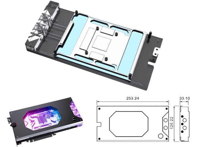 Bykski Armored End Port GPU Waterblock with Backplate For COLORFUL iGame Geforce RTX 5080 Ultra W OC 16GB (N-IG5080ULOC-X)