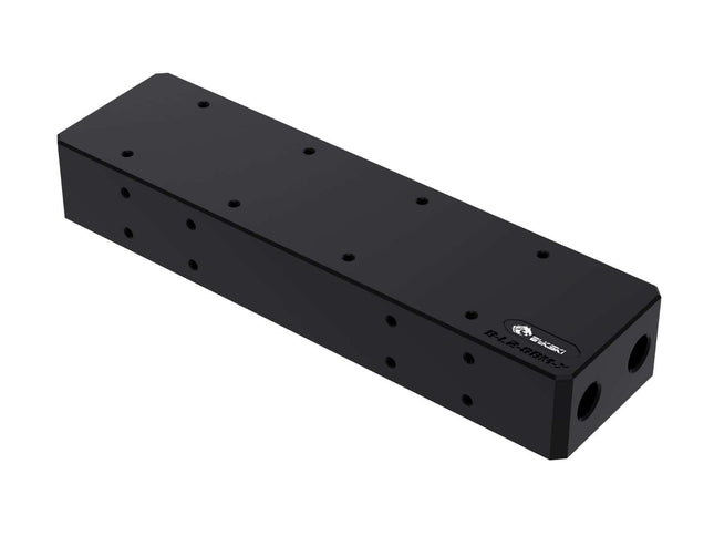 Bykski 8-Way GPU Server Connection Distribution Block - Black POM (B-L2-8BM-X)