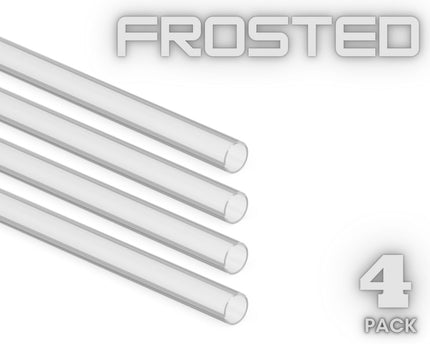 PrimoChill Frosted 12mm ID x 16mm OD Rigid Acrylic/PMMA Tube - 750mm - 4 Pack - Frosted