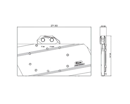 Bykski Full Coverage GPU Water Block and Backplate for ASUS TUF RX 6700 (A-AS6700TUF-X)