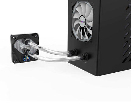 Bykski 120mm External Liquid Cooling Station, 120mm x 1, Single Fan, Black (B-120-WCD-X)