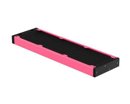 PrimoChill 360SL (30mm) EXIMO Modular Radiator, Black POM, 3x120mm, Triple Fan (R-SL-BK36) Available in 20+ Colors, Assembled in USA and Custom Watercooling Loop Ready - UV Pink
