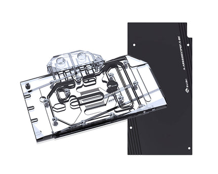 Bykski Full Coverage GPU Water Block and Backplate for ASRock RX 6600 XT Phantom Gaming D (A-AR6600XTPGD-X)