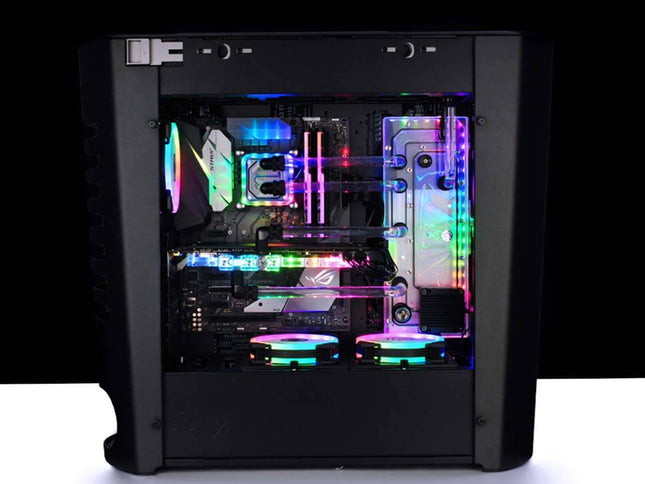 Bykski Distro Plate for InWin 915 - Frosted PMMA w/ 5v Addressable RGB (RBW) (RGV-INW-915-P-F)