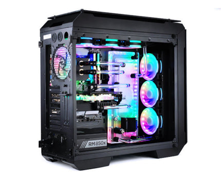 Bykski Distro Plate For Thermaltake VIEW 71- PMMA w/ 5v Addressable RGB (RBW) (RGV-TT-V71-P-K) - DDC Pump With Armor