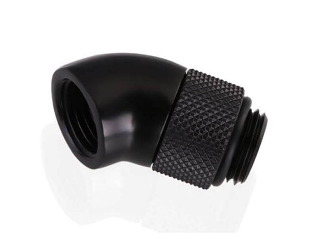 Bykski G/14 Male to Female 45 Degree Rotary Elbow Fitting - Black (B-RD45-X) - Black