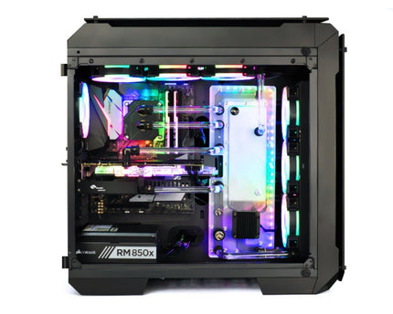 Bykski Distro Plate For Thermaltake VIEW 71- PMMA w/ 5v Addressable RGB (RBW) (RGV-TT-V71-P-K) - DDC Pump With Armor