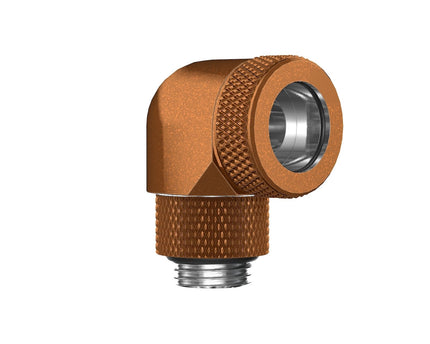 PrimoChill InterConnect SX Premium G1/4 to 90 Degree Adapter Fitting For 16MM Rigid Tubing (FA-G9016) - Copper