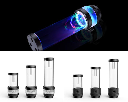 Bykski Silent PARX Pump (330L/H) / Acrylic Reservoir Combo - PMMA w/ 5v Addressable RGB (CP-PARX-X-CT60) - PMMA,200mm