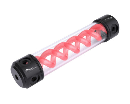 Bykski 50mm Cylindrical DNA Reservoir - Black POM - 260mm w/LED strip (CT-DNA-POM-V2-260) - Red