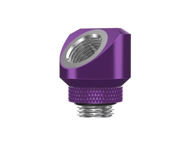 BSTOCK:PrimoChill InterConnectSX Flat 45 Degree Rotary Fitting (FAF45) – Candy Purple