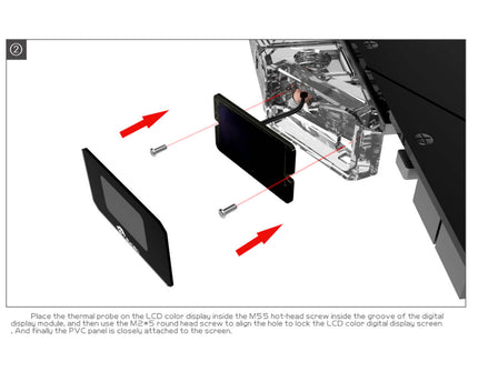 Bykski GPU Block Digital Display Module (B-VGA-SC-X) - Clear