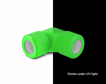 PrimoChill 14mm Rigid SX 90 Degree Fitting Set - PrimoChill - KEEPING IT COOL UV Green