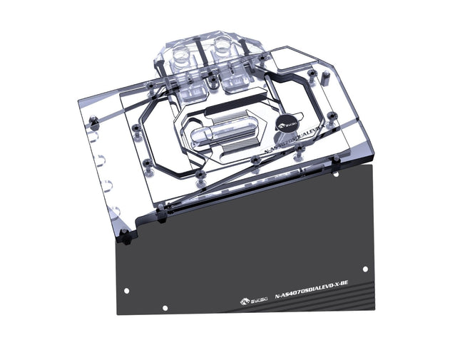 Bykski Full Coverage GPU Water Block and Backplate For ASUS Dual GeForce RTX 4070 SUPER EVO 12GB (N-AS4070SDUALEVO-X)