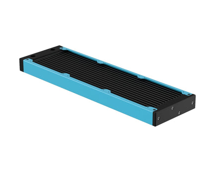 PrimoChill 360SL (30mm) EXIMO Modular Radiator, Black POM, 3x120mm, Triple Fan (R-SL-BK36) Available in 20+ Colors, Assembled in USA and Custom Watercooling Loop Ready - Sky Blue