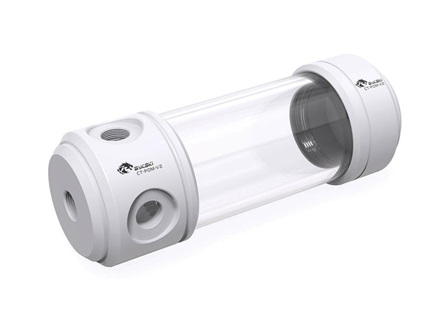 Bykski 50mm Cylindrical Reservoir - White POM - 150mm Total Length (CT-POM-V2) - PrimoChill - KEEPING IT COOL