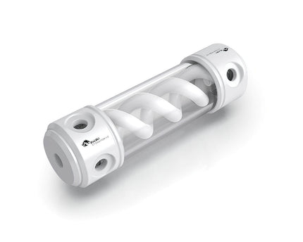 Bykski 50mm Cylindrical DNA Reservoir - White POM - 190mm w/LED strip  (CT-DNA-POM-V2)