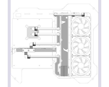 Bykski Distro Plate - ZEAGINAL 07 - PMMA w/ 5v Addressable RGB (RBW) (RGV-ZG-07)