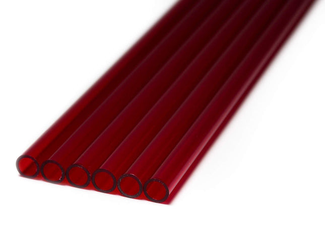 PrimoChill 1/2in. OD Rigid PETG Tube – 6 x 30in. – Blood Red