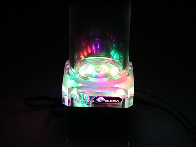 Bykski DDC CP-PMD3COV-X / 100mm PMMA Reservoir Combo - Black w/ 5v A-RGB LED