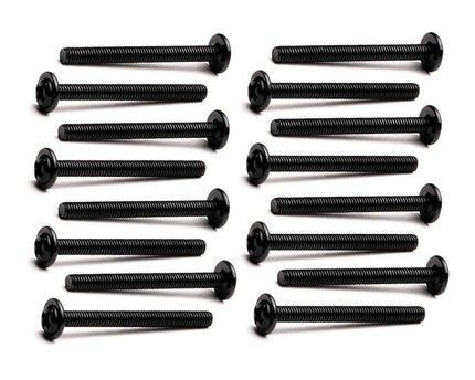 PrimoChill Washer Head Radiator Screws - M4 x 30mm - Black - PrimoChill - KEEPING IT COOL 16 Pack